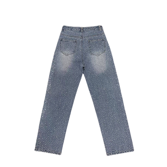 VYBES Rhinestone Baggy Pants | Bold & Comfortable Style