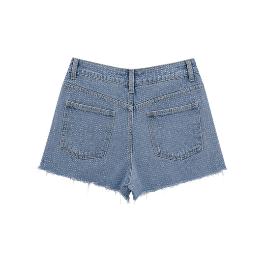 VYBES Rhinestone Denim Short