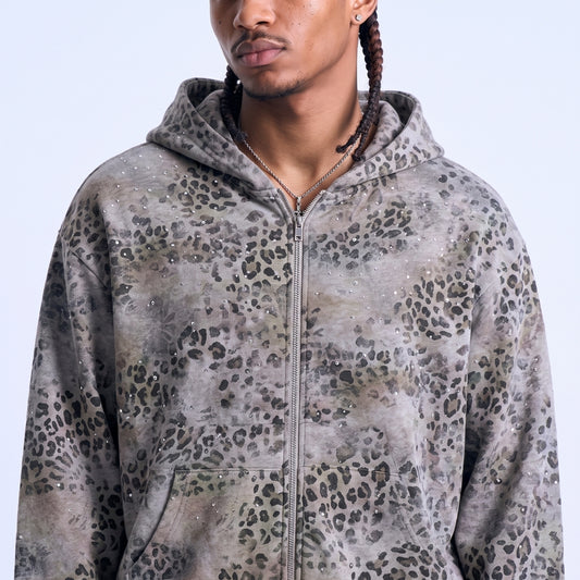 VYBES Snow Leopard Hoodie