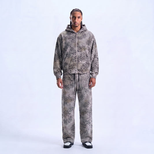 VYBES Snow Leopard Sweatpants