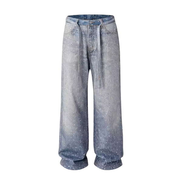 VYBES Rhinestone Baggy Pants | Bold & Comfortable Style