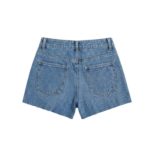 VYBES Rhinestone Denim Short
