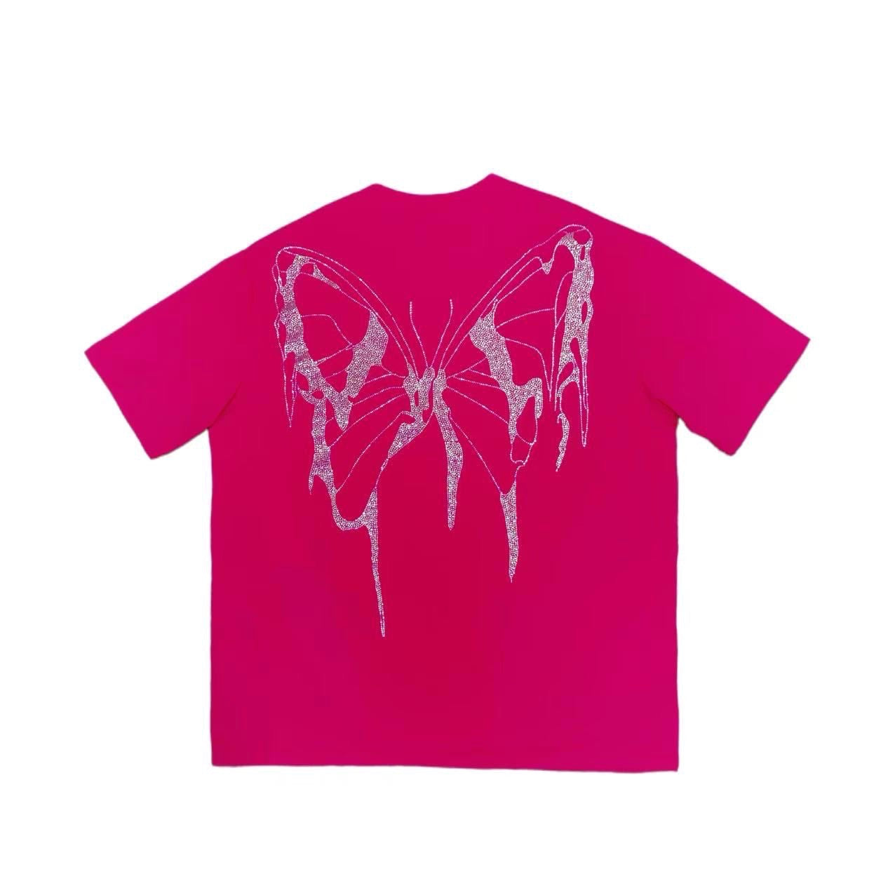 VYBES Rhinestone Butterfly Tee | Streetwear Style Fashion