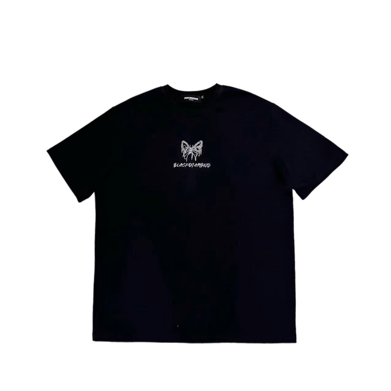 VYBES Rhinestone Butterfly Tee | Streetwear Style Fashion