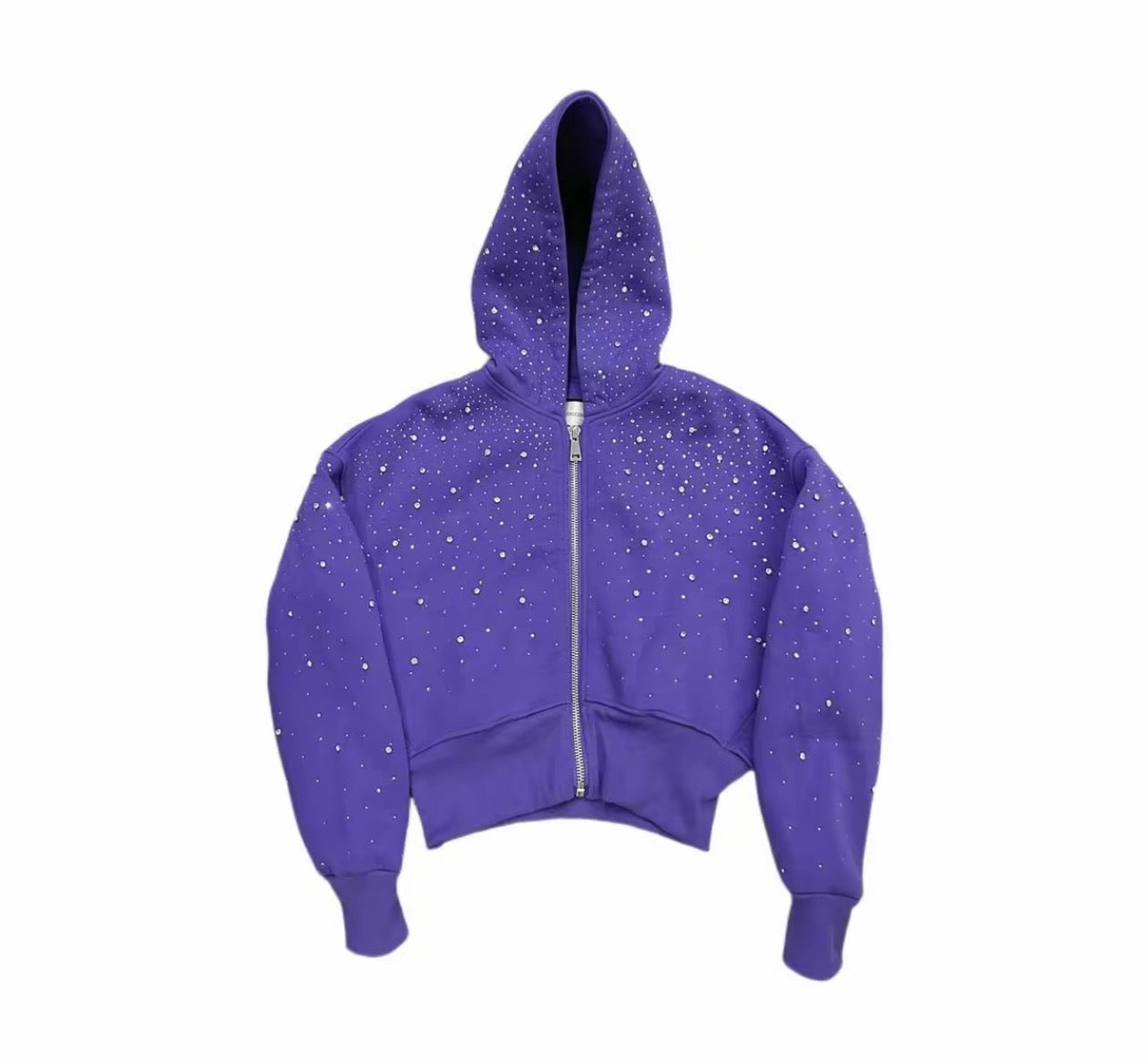 Cropped Galaxy Zip up | Sleek & Sparkling Layer