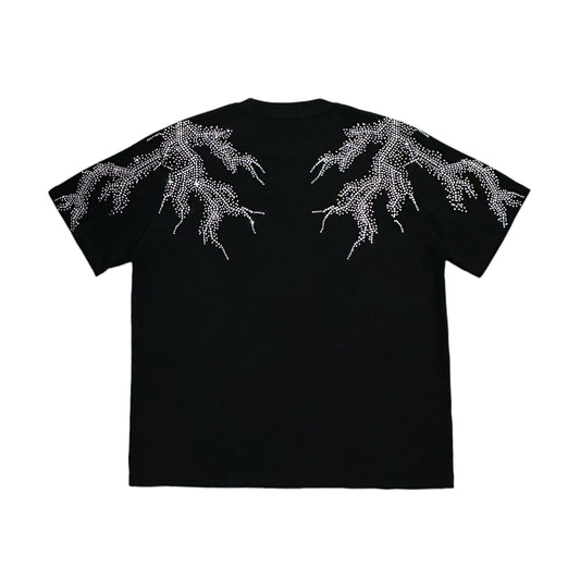 VYBES Rhinestone Lightning Tee