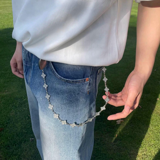 VYBES Clover Waist Chain