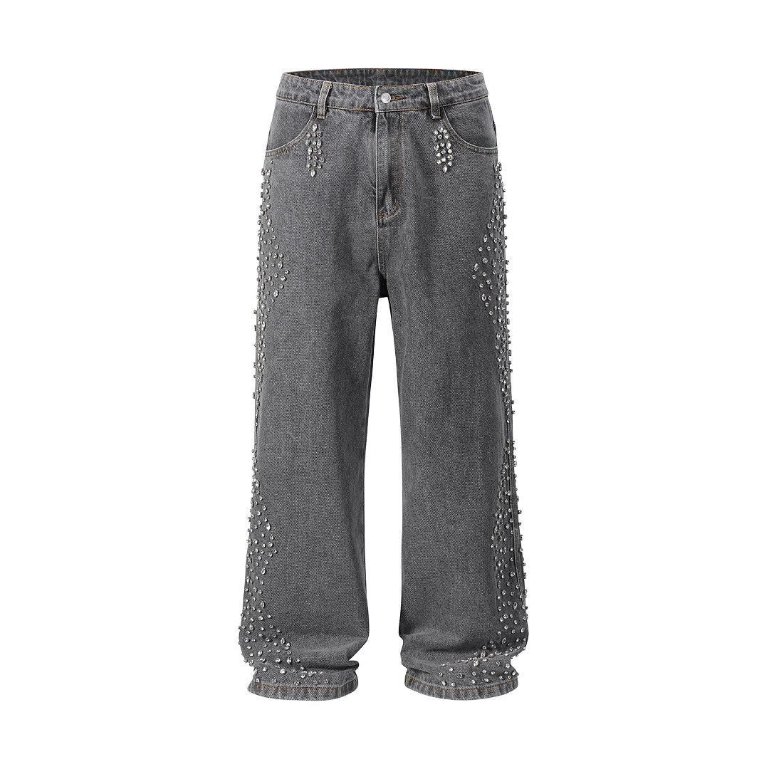 VYBES Gemstone Rhinestone  Pants | Bold & Comfortable Style