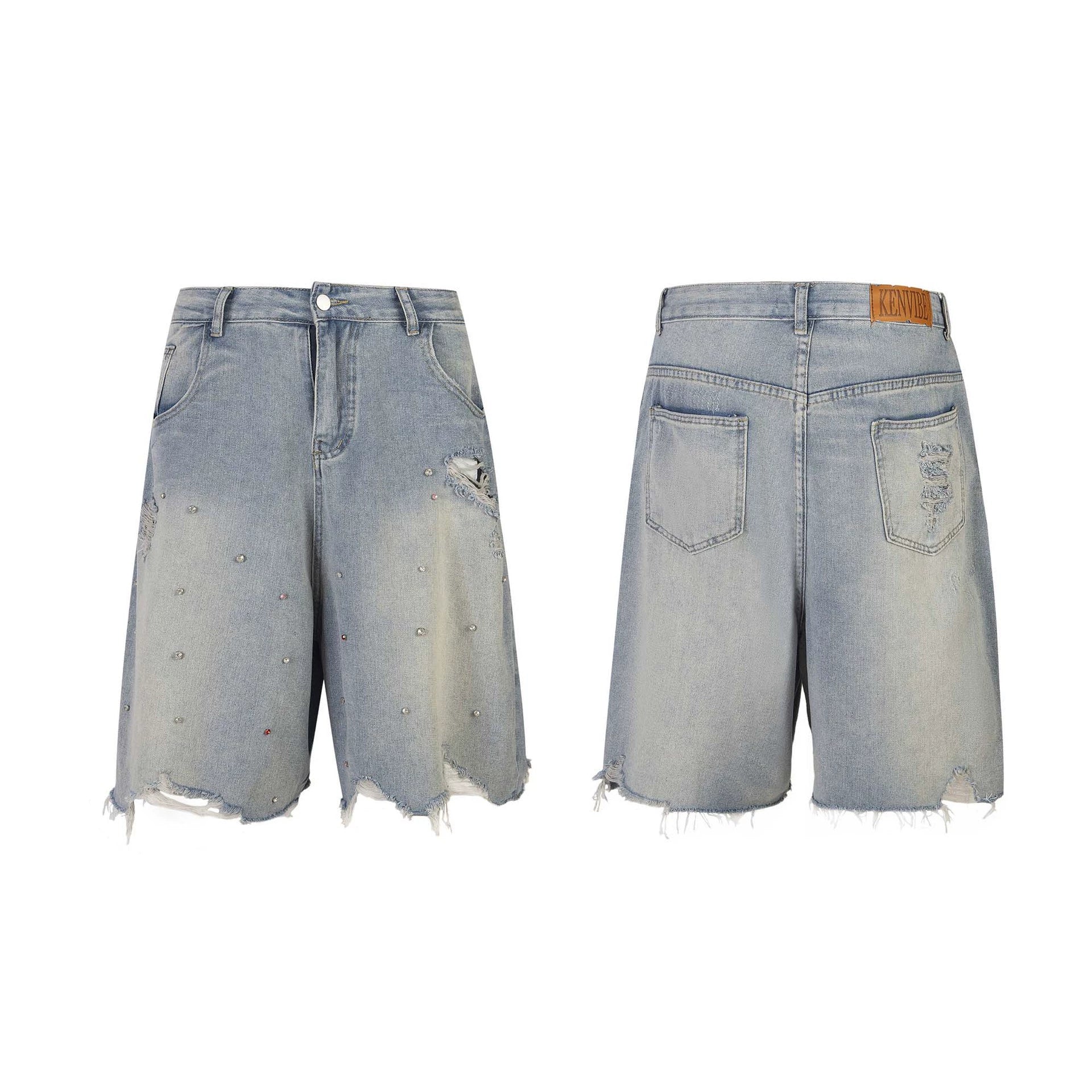 VYBES Rhinestone Gemstone Shorts | Bold & Comfortable Style
