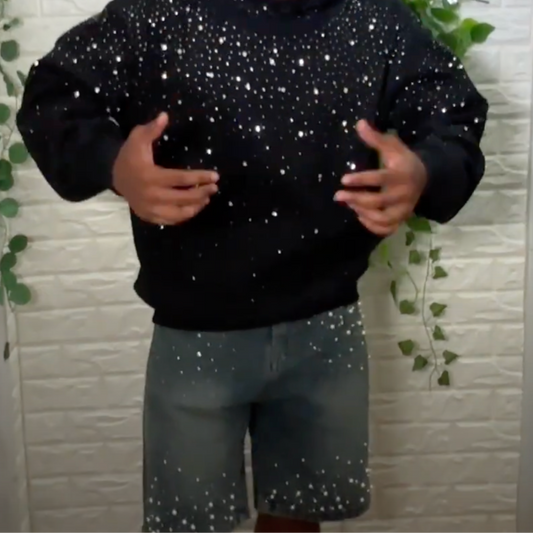 VYBES Rhinestone Pearl Jorts