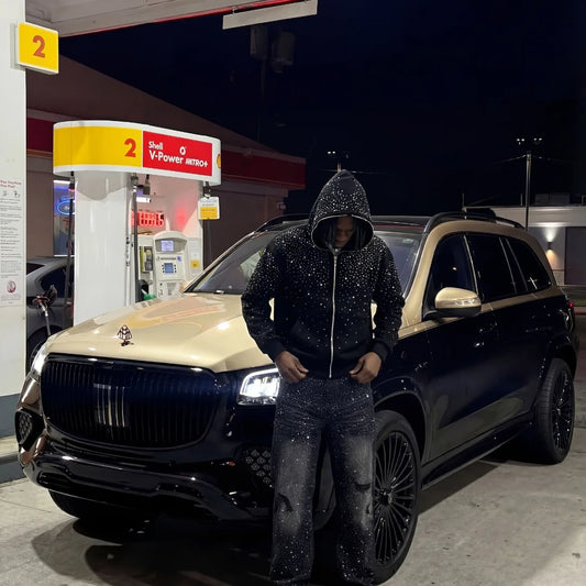 VYBES Stardust Rhinestone Jeans