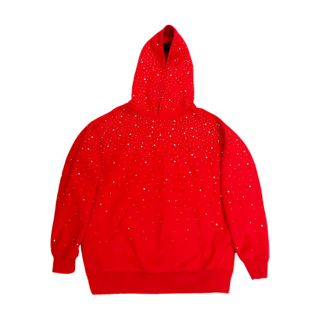 VYBES Rhinestone Galaxy Hoodie | Sparkling Style & Comfort
