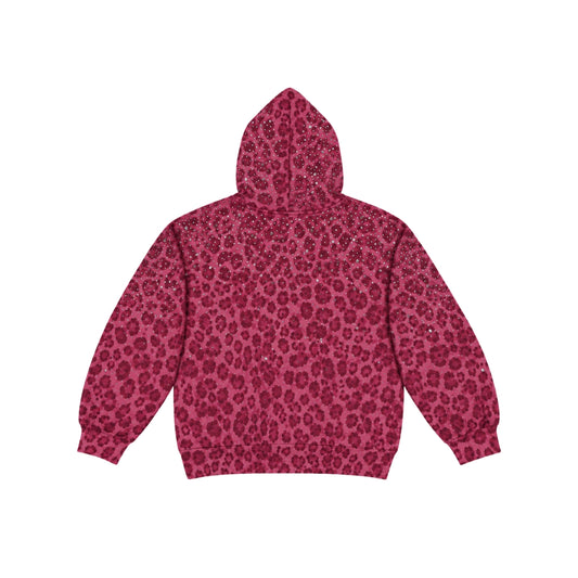 VYBES Pink Leopard Zip Up