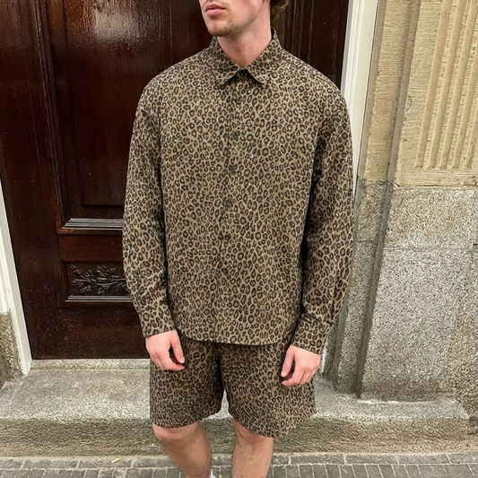 VYBES Iced Leopard Shorts