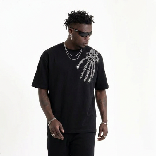 VYBES Skeleton Hand Tee